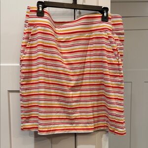 Columbia Women's Mini Skirt - Red, Orange, White Stripes